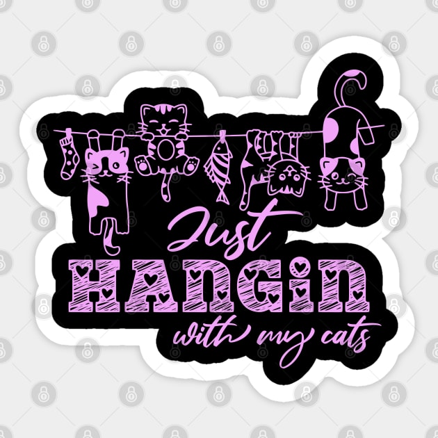 Hangin with my cats Sticker by Maison de Kitsch